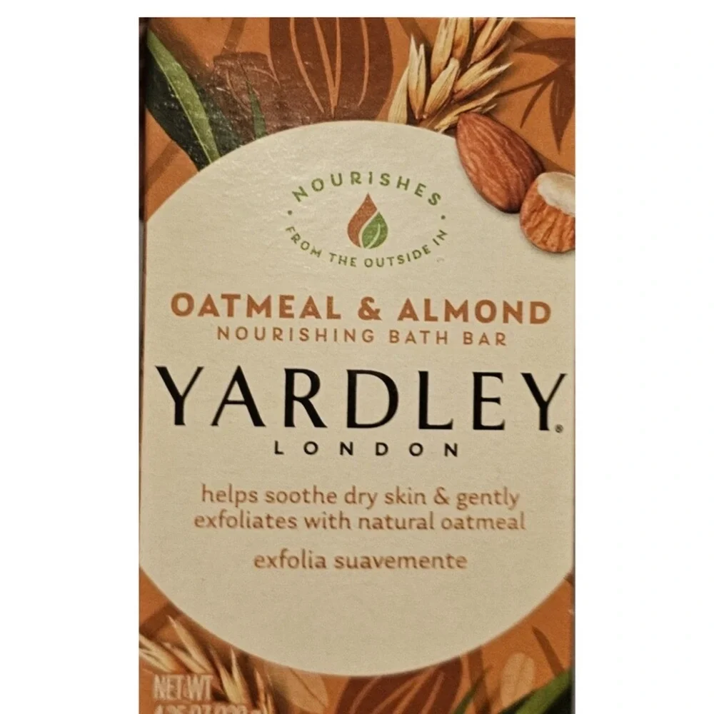 Yardley Of London Oatmeal and Almond Nourishing Bath Bar Luxury Beauty Soap 4 Oz